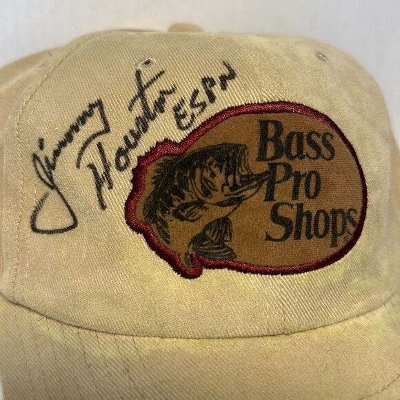 Bass Pro Shops Adjustable Snapback Hat Signed By Jimmy Houston - Picture 2 of 7